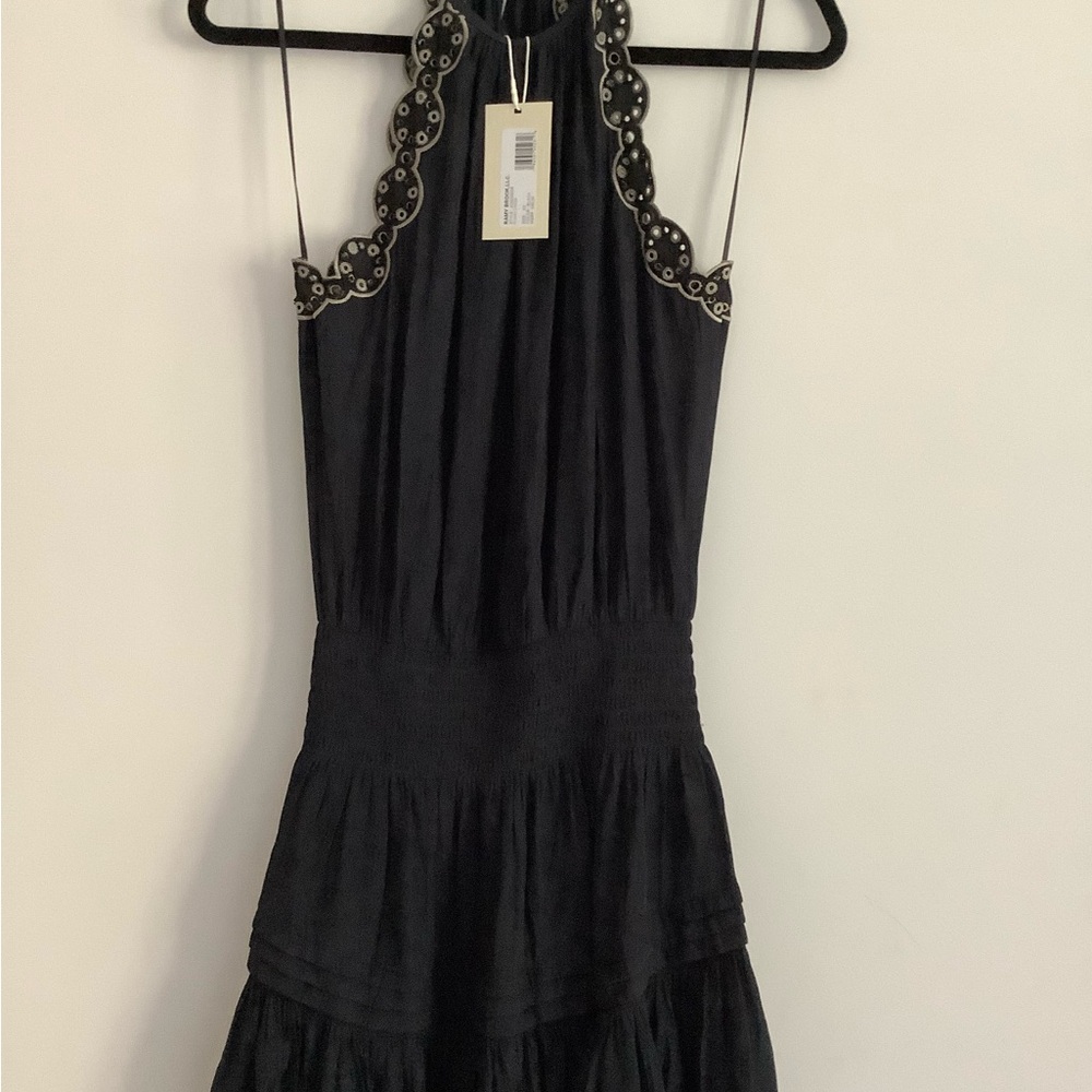 Ramy Brook Black Backless Dress with Lace Detail